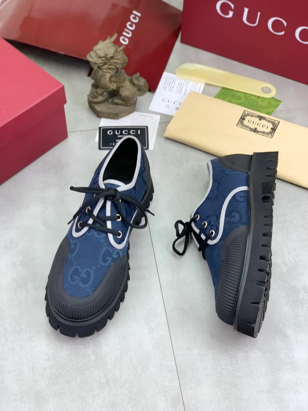 Men's Men's Shoes 💰P420 💰【New Style】 Gucci lazy slip-on couple 🧑‍🤝‍🧑 style high-top leather shoes hot selection (Gucci GUCCI) official website latest Gucci lazy 🎁 leather shoes, hot style 💥 style is simple and elegant, exclusive for trendy men. Unique official website latest brand original double G pressure Floral elements 👑 Original Gucci decoration, fashionable and elegant, fabric original calfskin with double G denim ✅ Fully imported soft sheepskin lining, official website designated wear-resistant lightweight foam business outsole, classic model taken in kind 🎬 Size: 35-46 Various colors available